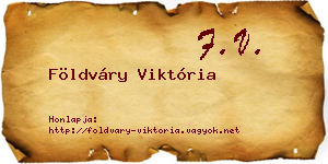 Földváry Viktória névjegykártya