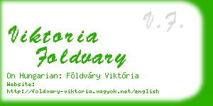 viktoria foldvary business card